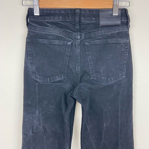 Everlane Button-Fly Wide-Leg Jean - Black Acid Wash - Picture 7 of 8